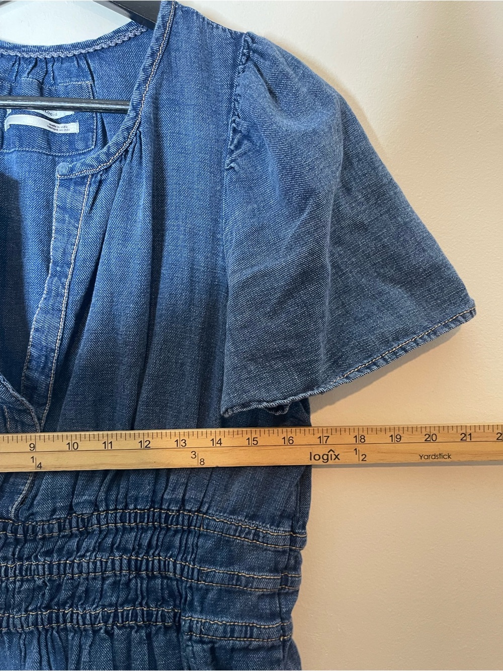 Anthropologie Somerset Mini Denim Dress Size Large Petite Women’s - Picture 5 of 9